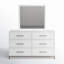 Commode double 6 tiroirs avec miroir Marino