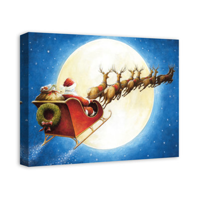 " Santa Sleigh Moon "