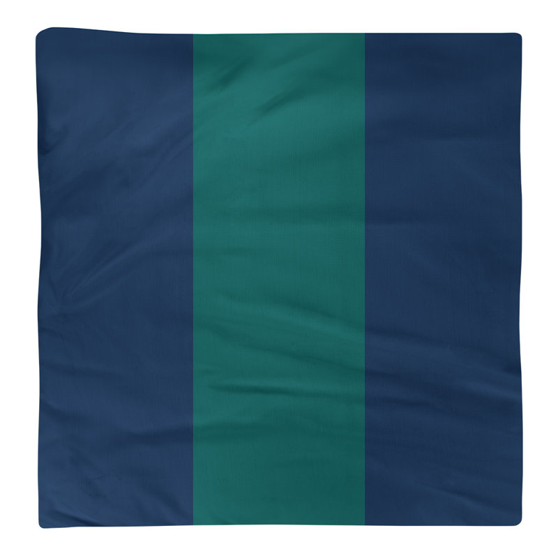 Cotton No Pattern Square Napkin, Navy Blue/Green