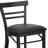 Worley Two-Slat Ladder Back Metal Restaurant and Dining Barstool with Vinyl Upholstered Seat-463621194-439575801