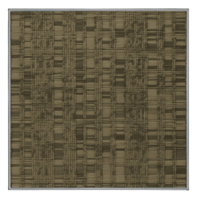 Machine Washable Checkered Brown Area Rug