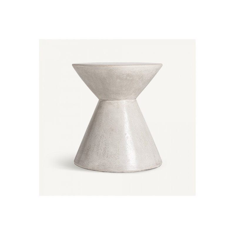 Side Table Stone Top End Table, 19" H x 17" W x 17" D