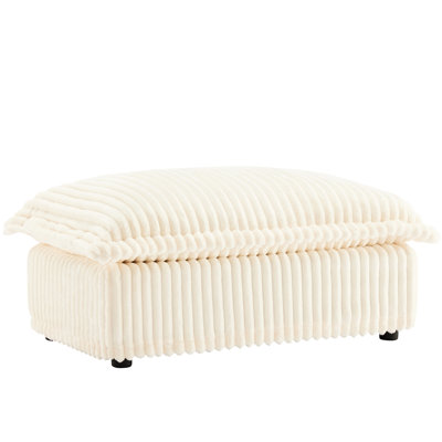 - Crème, confortable avec un design élégant, housses lavables amovibles, sièges spacieux, siège confortable moderne à assemblage facile, teinture naturelle -