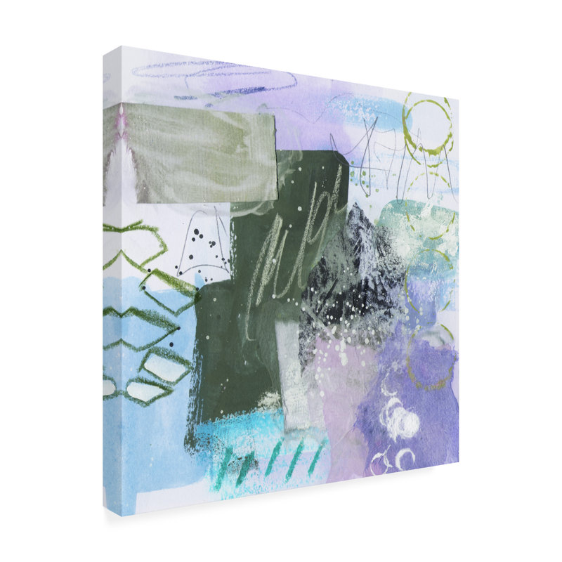 «Snow Petal IV» sur toile, H 18 po x l 18 po