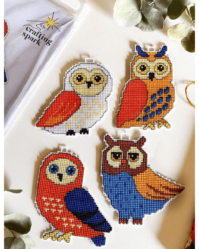 "Owls" 110CS Counted Cross-Stitch Kit