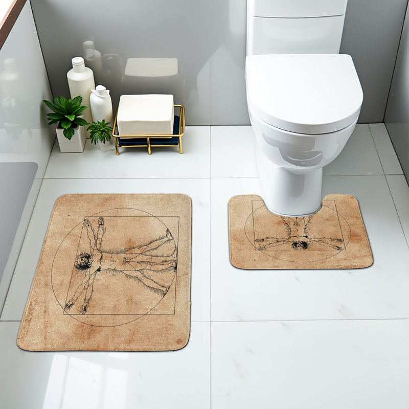  Ensemble de 2 tapis de salle de bain Anatomy