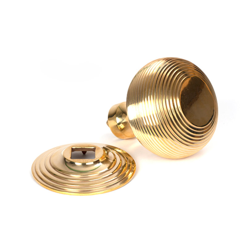 Passage Door Knob, Polished Brass