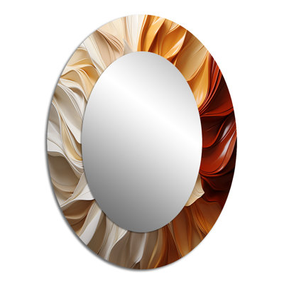 Sunlit Spiral - Modern Oval Wall Mirror