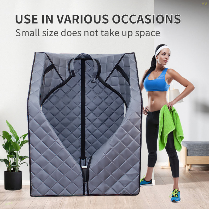 Portable Sauna For Home - Steam Sauna Tent, Personal Sauna - Sauna Heater, Tent, Chair, Remote Included For Home Sauna, Gray