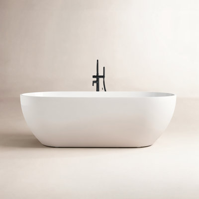 Tidal 71" Freestanding Soaking Acrylic Bathtub