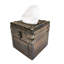 Boîte à mouchoirs carrée en bois massif