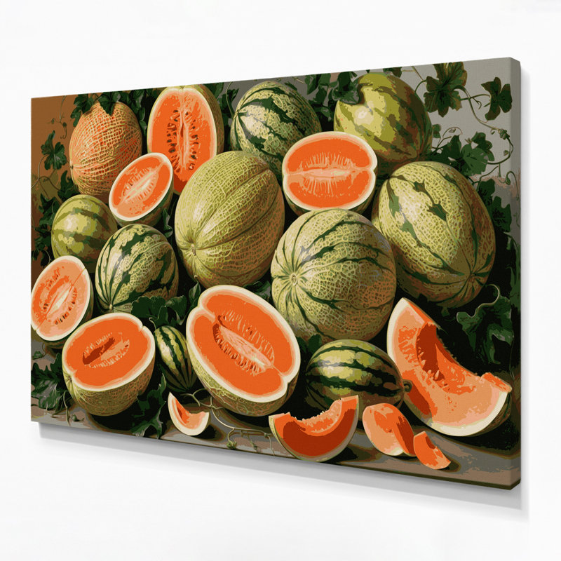 «Fruit Charentais Melon Brown», art mural sur toile, 11" H x 14" W