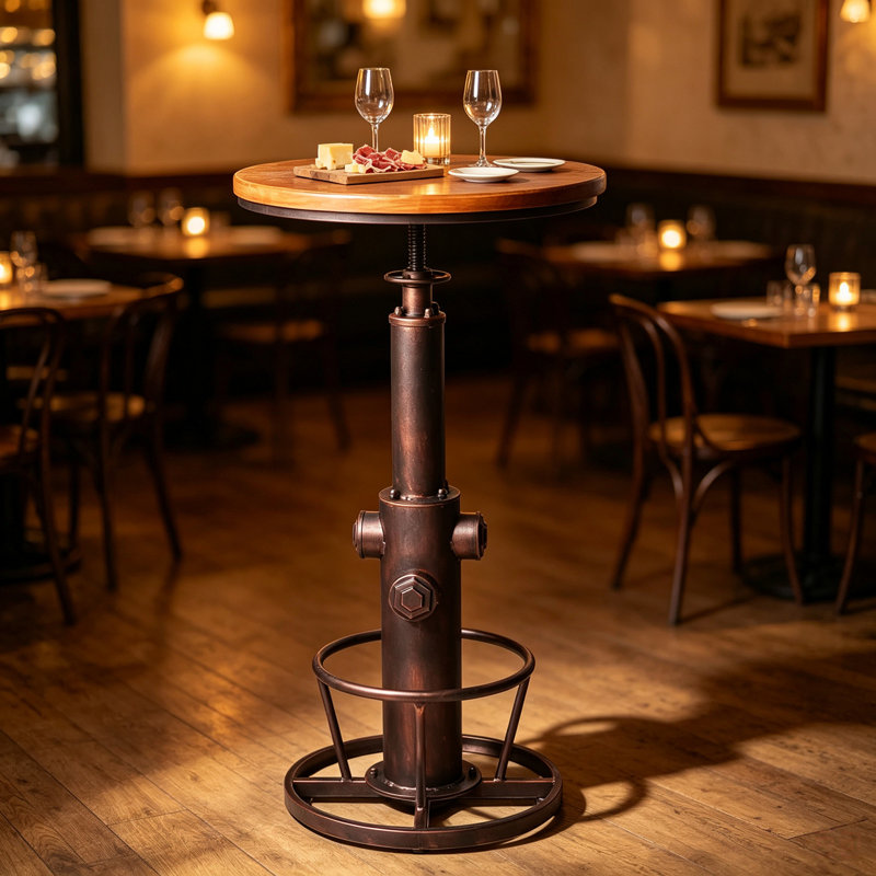 Table de salle à manger à hauteur de comptoir 23,62 po, Cuivre