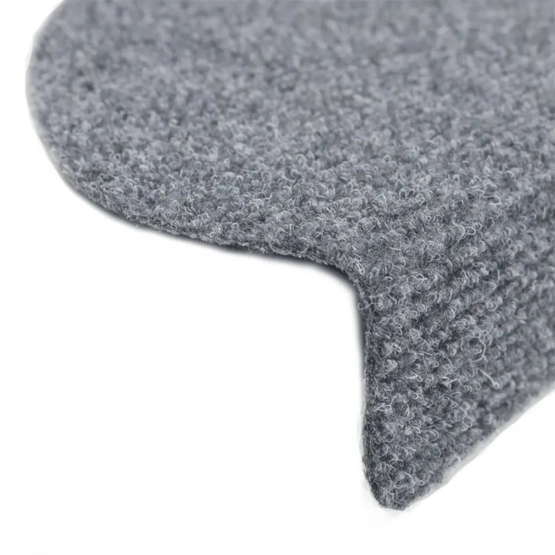 Ocracoke Non-Slip Grey Stair Tread, Semi-Circle 17cm x 56cm