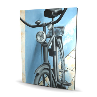 Abandoned Bicycle - Blue Bike Canvas Art for Home Decor