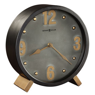 Metal Quartz Movement / Crystal Tabletop Clock Black