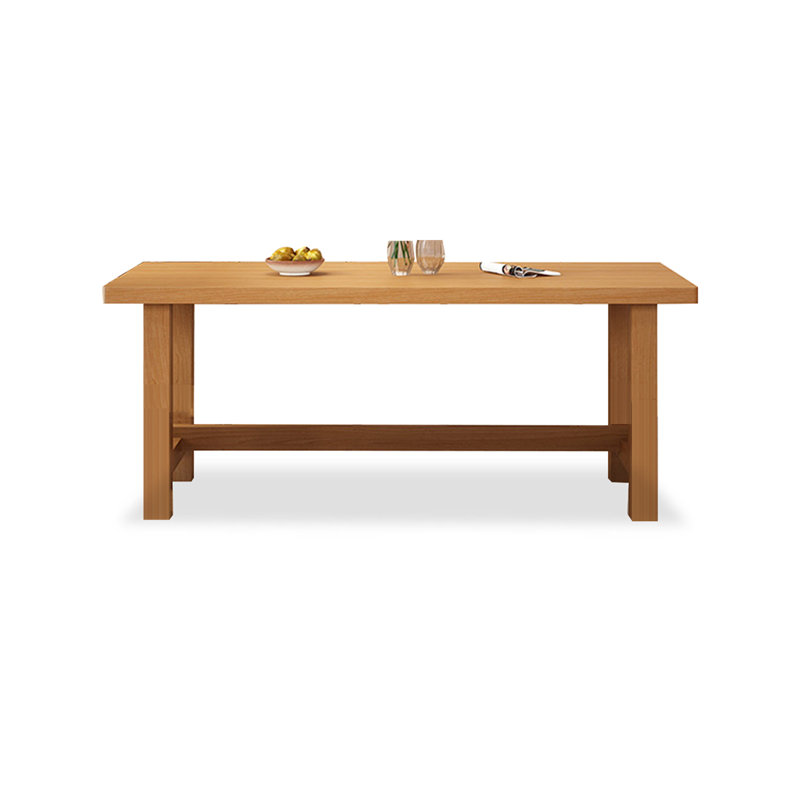 Table de salle à manger en bois massif de couleur Burlywood pour salle à manger / cuisine