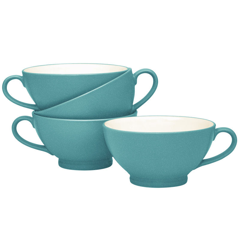 Bols à poignée Noritake Colorwave, 5 1/2 po, 18 oz, Turquoise