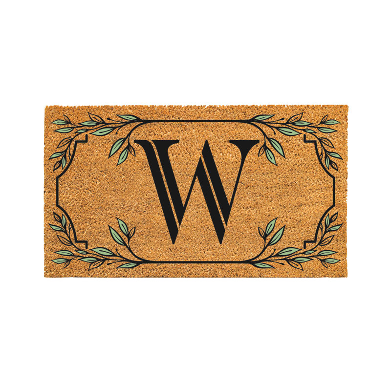 Monogram Coir Mat, Letter, W