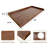 Washer Dryer Countertop Solid Wood With Polyester Coating, Laundry Countertop With Edge Rails，Walnut
