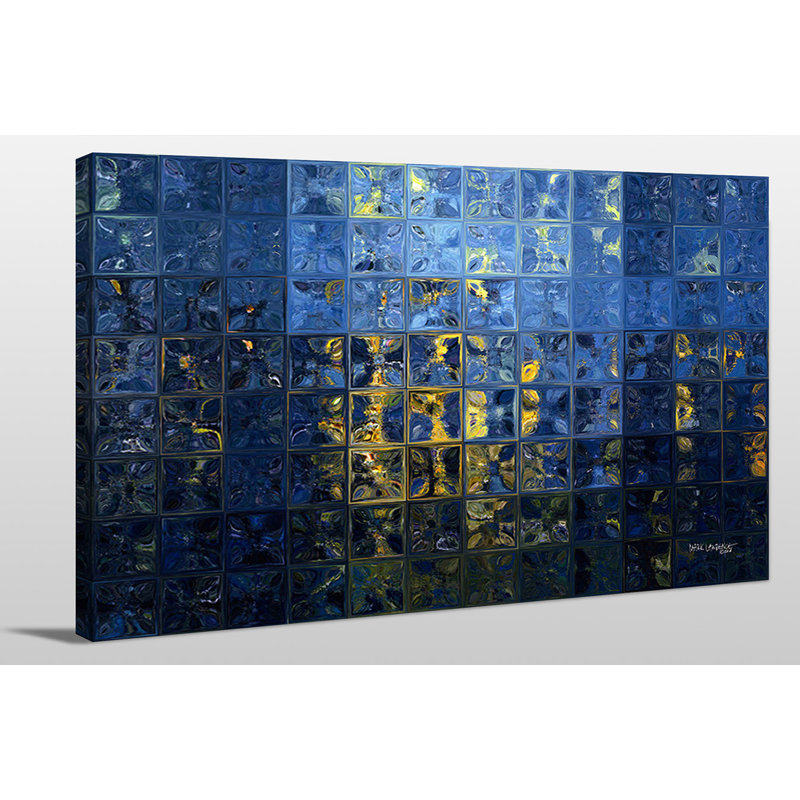 « méditerranéen », reproduction d’art sur toile, H 24 po x l 40 po x P 1,5 po, Toile tendue
