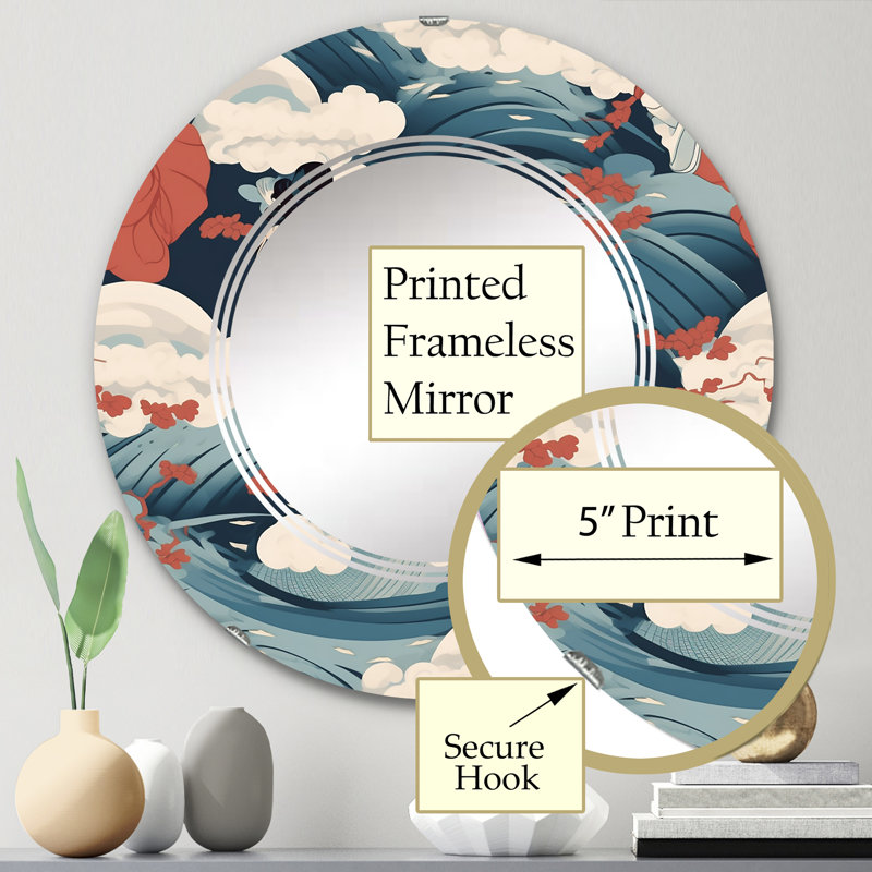 Luxevia - Miroir mural moderne rond, 24 po x 24 po