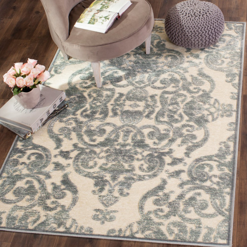 Paradise Grey/Multi Viscose Chenille Silk Rectangular Rug