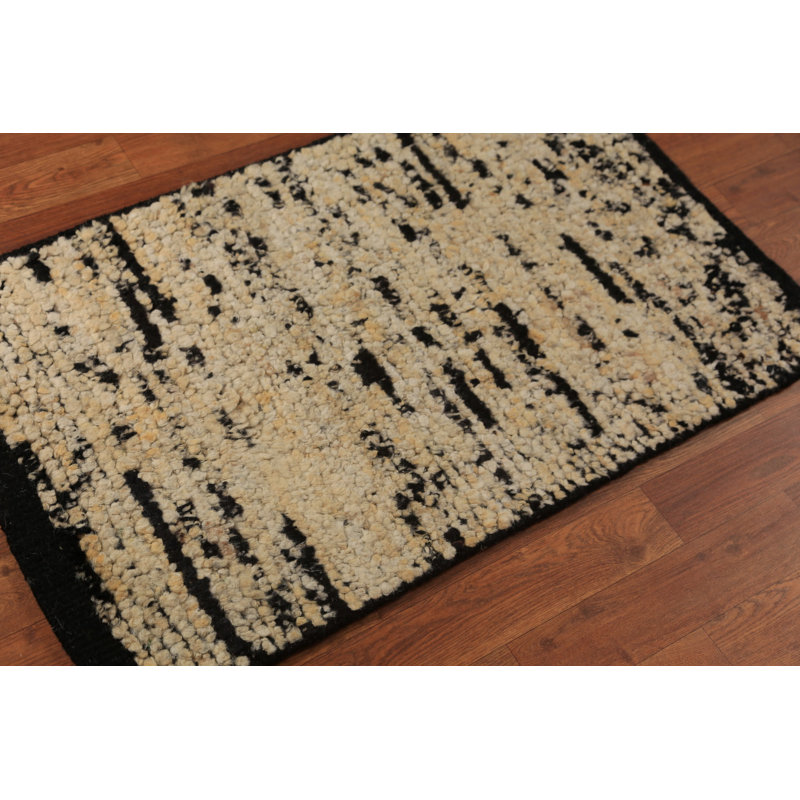 Tapis indien à motif abstrait 2 x 3