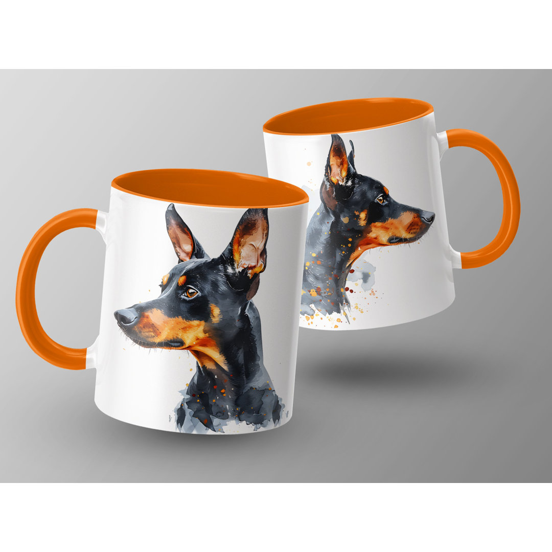 Unique Doberman Pinscher Art 11oz Coffee Mug