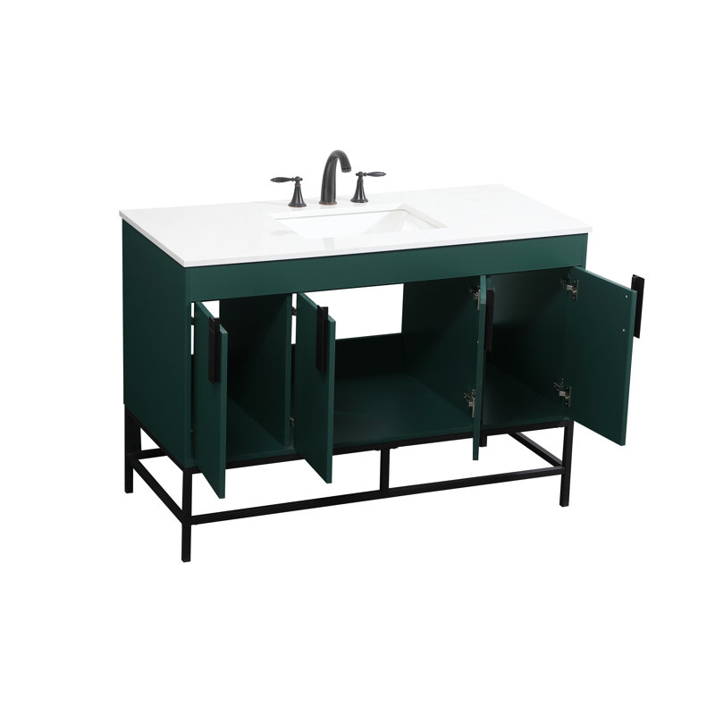 Ensemble de meuble-lavabo simple 48 po Eugene, Vert