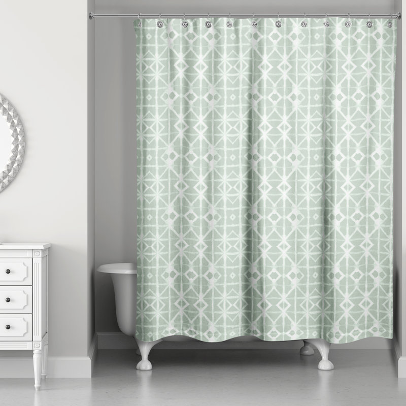 Rideau de douche simple Alondria, Vert