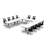 Rectangle 10 Person Flip Top 72'' L Modular Training Table and Chair Set with Casters and Modesty Panel and Cable Management