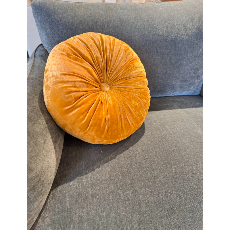 Coussin Therese, H 12 po x l 12 po, Orange concassé concassé