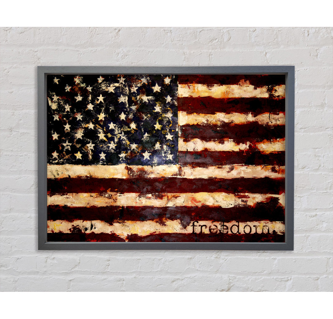 Freedom Flag Usa - Einzelbildrahmen Kunstdrucke auf Leinwand