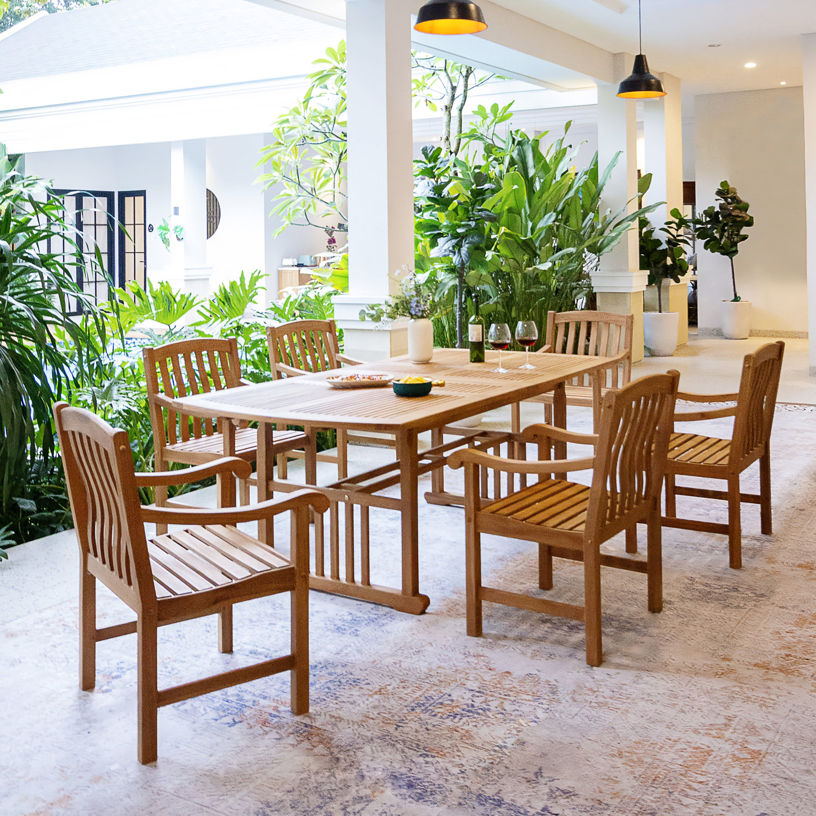 Summerton 42" Teak Patio Dining Set