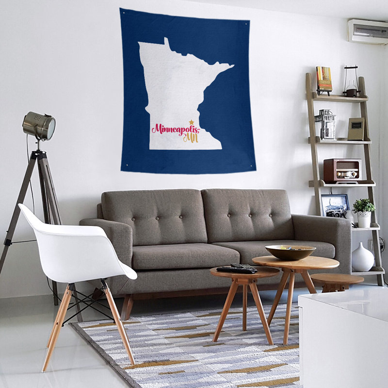 Tapisserie murale Minneapolis Sports, Bleu foncé, H 60 po x l 51 po
