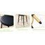 Chaise de bar rotative à 360 ° (2), siège rembourré en cuir de polyuréthane et pieds en métal noir, ergonomique pour une utilisation prolongée à divers endroits, étapes d'installation faciles à assembler