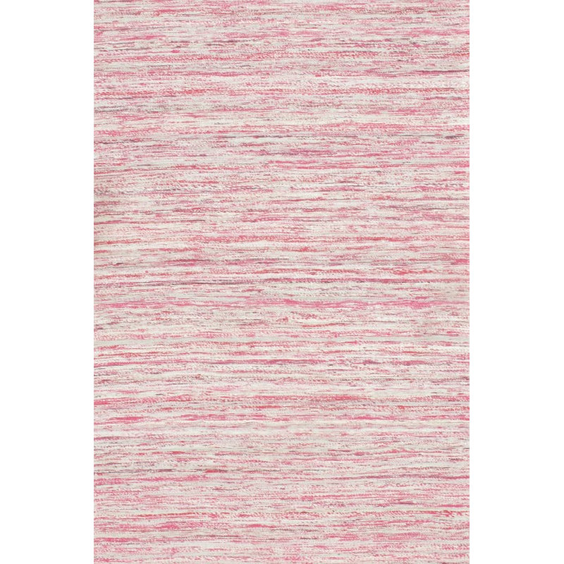 Tapis rose en soie touffeté à la main, Rectangle 3 pi x 5 pi