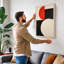 Interlocking Geometry Geometric - Wrapped Canvas-1437208323-1437208326