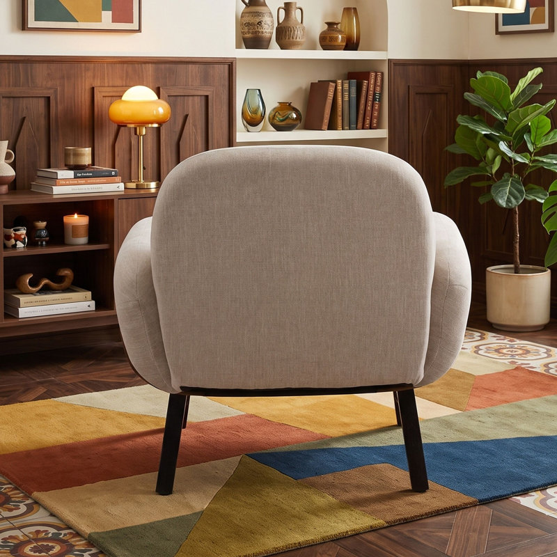 Fauteuil d'appoint moderne avec coussin moelleux, méridienne confortable pour le salon, la chambre à coucher