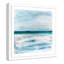 Azelle «Azzurra Beach», reproduction de peinture à l'acrylique sur papier en bleu / blanc