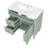 36 Inch Bathroom Vanity With Sink,Green-1700142769