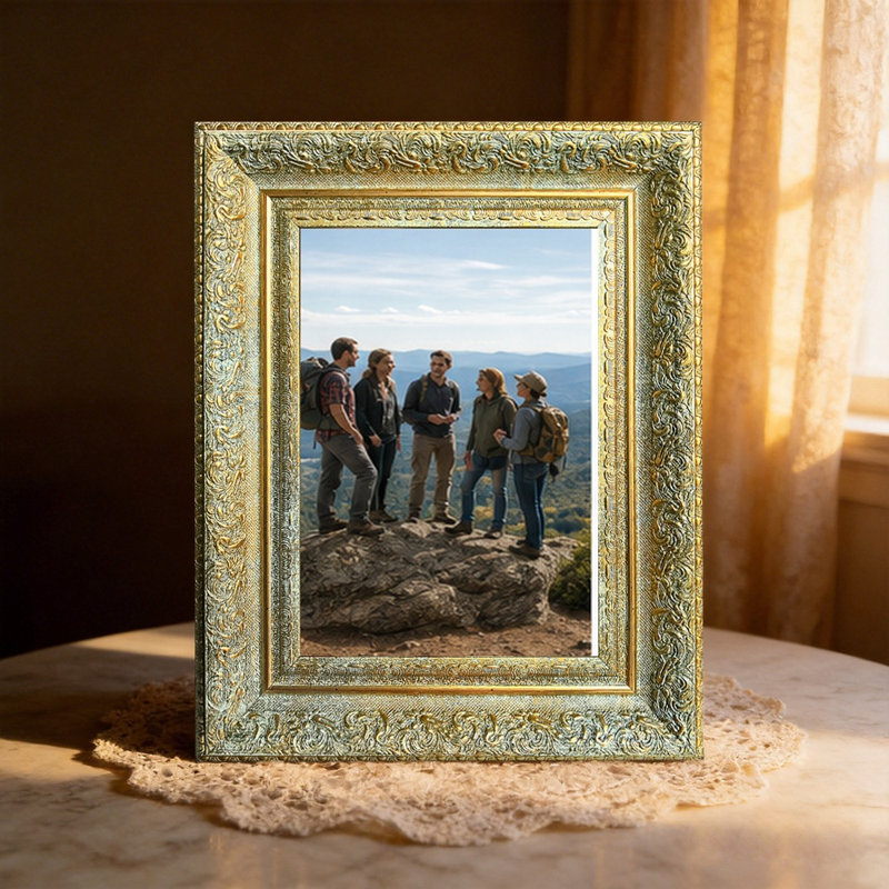 Cadre photo classique 3 pièces 5 "x 7" doré antique pour présentation de photos de famille, Antique Gold, 3, 5" W x 7" H