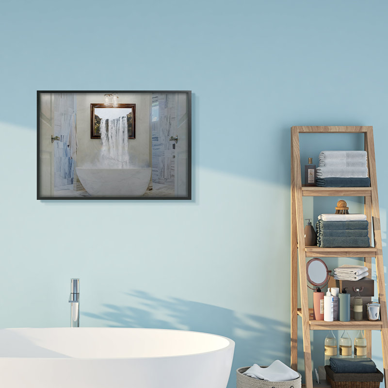 « baignoire cascade abstract salle de bain » par villa-reproduction de photo, H 24 po x l 30 po x P 1,5 po