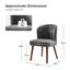 14cm H Upholstered Upholstered Back Dining Chair-128549925-131180648
