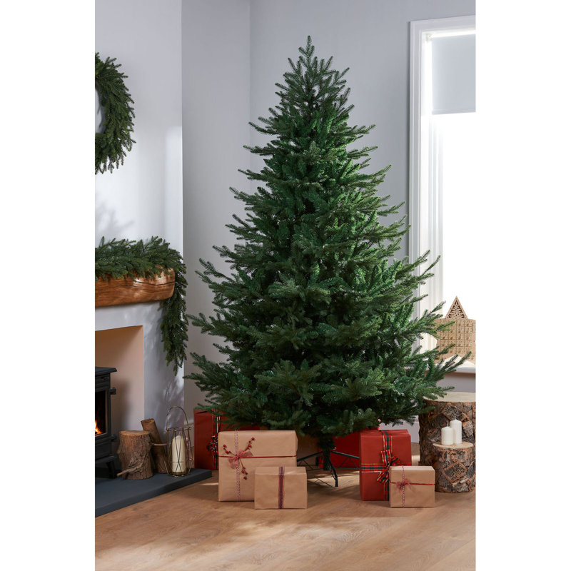 Green Realistic Fir Christmas Tree, 7' H