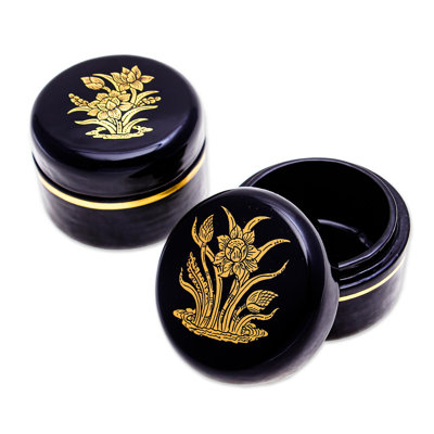 Jewelyn 2 Piece Handmade Solid Wood Decorative Box Set