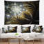 Tapisserie de fleurs fractal foncé symétrique Abstract-28502646