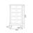 Blue Solid + Manufactured Wood Accent Cabinet