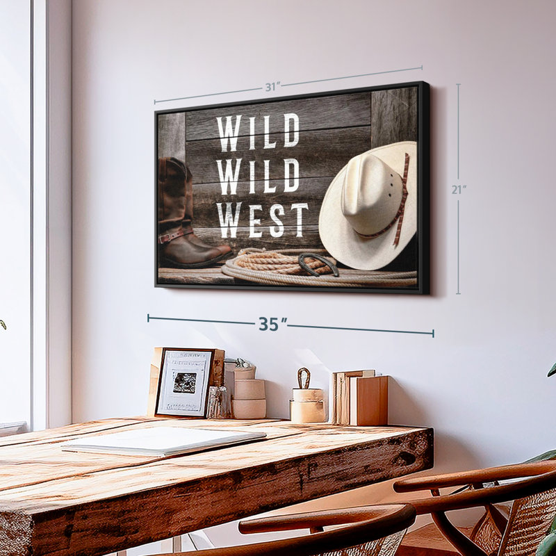 «Wild Wild West», reproduction sur toile, H 21 po x l 31 po